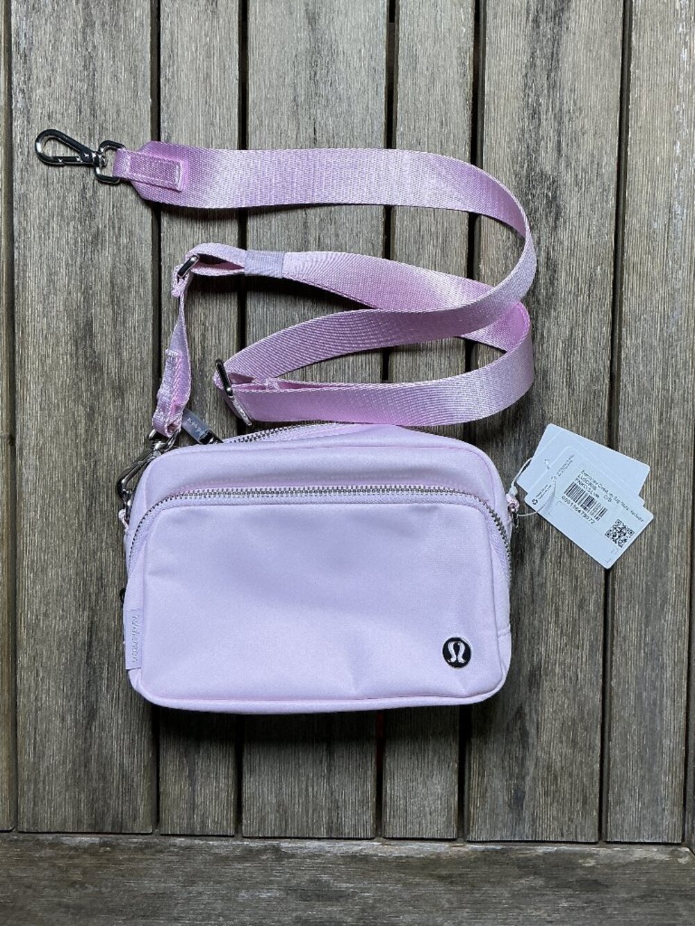 Lululemon Everywhere Crossbody Bag 2L Metal Hardware - Pink Organza